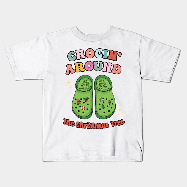 Crocin' Around The Christmas Tree Kids T-Shirt by Bam-the-25th